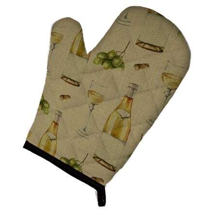 Carolines Treasures White Wine on Linen Oven Mitt BB5194OVMT